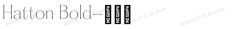 Hatton Bold字体转换